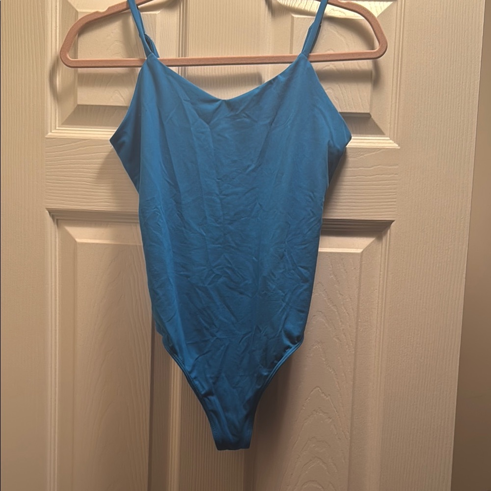 Rae Mode Blue Spaghetti Strap Bodysuit